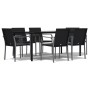 Juego comedor jardín 7 piezas y cojines ratán sintético y acero de , Conjuntos de jardín - Ref: Foro24-3186967, Precio: 521,3...