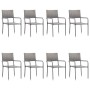 Juego de comedor jardín 9 pzas ratán sintético acero gris negro de , Conjuntos de jardín - Ref: Foro24-3203303, Precio: 373,8...