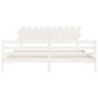 Estructura de cama con cabecero madera maciza blanco 200x200cm de vidaXL, Camas y somieres - Ref: Foro24-3195307, Precio: 159...