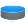 Piscina de chapoteo con skimmer colgante y bomba 350x90 cm gris de , Piscinas - Ref: Foro24-3070801, Precio: 472,55 €, Descue...