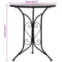 Mesa bistro de mosaico cerámica gris 60 cm de , Mesas de jardín - Ref: Foro24-46715, Precio: 128,44 €, Descuento: %