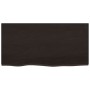 Encimera baño madera maciza tratada marrón oscuro 80x40x2 cm de , Encimeras - Ref: Foro24-3156212, Precio: 47,24 €, Descuento...