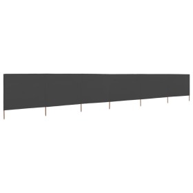 Paravientos de playa de 6 paneles de tela 800x80 cm gris de , Sombrillas - Ref: Foro24-44545, Precio: 63,43 €, Descuento: %
