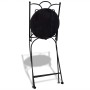 Sillas de jardín bistró plegables 2 uds cerámica azul y blanco de , Sillas de jardín - Ref: Foro24-41531, Precio: 152,27 €, D...