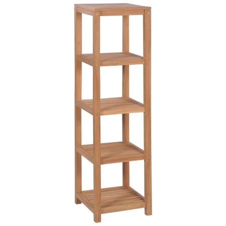 Estantería de baño 4 niveles madera teca maciza 42x42x165 cm de , Librerías y estanterías - Ref: Foro24-246500, Precio: 144,8...