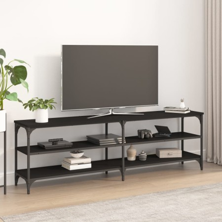 Mueble de TV madera contrachapada negro 160x30x50 cm de , Muebles TV - Ref: Foro24-826749, Precio: 69,70 €, Descuento: -5%%