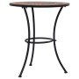 Mesa bistró de mosaico cerámica naranja/gris 60 cm de , Mesas de jardín - Ref: Foro24-46717, Precio: 90,64 €, Descuento: %