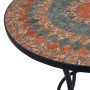Mesa bistró de mosaico cerámica naranja/gris 60 cm de , Mesas de jardín - Ref: Foro24-46717, Precio: 90,64 €, Descuento: %