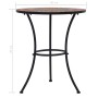 Mesa bistró de mosaico cerámica naranja/gris 60 cm de , Mesas de jardín - Ref: Foro24-46717, Precio: 90,64 €, Descuento: %