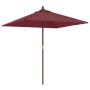 Sombrilla de jardín poste de madera rojo burdeos 198x198x231 cm de , Sombrillas - Ref: Foro24-363187, Precio: 48,38 €, Descue...