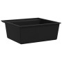 Fregadero de cocina con rebosadero granito negro de , Fregaderos - Ref: Foro24-147061, Precio: 157,07 €, Descuento: %