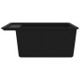 Fregadero de cocina con rebosadero granito negro de , Fregaderos - Ref: Foro24-147061, Precio: 157,07 €, Descuento: %