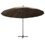 Sombrilla colgante con palo de aluminio taupe 3 m de , Sombrillas - Ref: Foro24-47223, Precio: 131,16 €, Descuento: %
