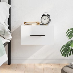 Comprar Mesita de noche de pared blanco brillo