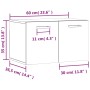 Armario de pared madera ingeniería roble ahumado 60x36,5x35 cm de , Taquillas y armarios de almacenamiento - Ref: Foro24-8300...