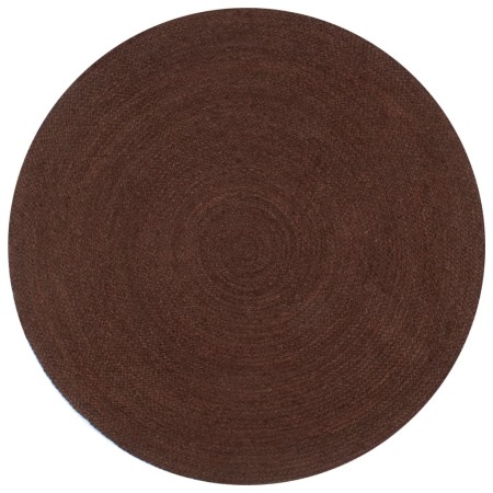 Alfombra de yute tejida a mano redonda marrón 90 cm de , Alfombras - Ref: Foro24-133671, Precio: 31,82 €, Descuento: %