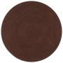 Alfombra de yute tejida a mano redonda marrón 90 cm de , Alfombras - Ref: Foro24-133671, Precio: 31,82 €, Descuento: %