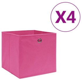 Cajas de almacenaje 4 uds tela no tejida rosa 28x28x28 cm de , Cestas para almacenaje - Ref: Foro24-325203, Precio: 22,65 €, ...