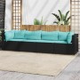 Juego de jardín con cojines 4 piezas ratán sintético negro de , Sofás de exterior - Ref: Foro24-319800, Precio: 283,75 €, Des...