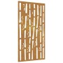 Adorno de pared de jardín acero corten diseño bambú 105x55 cm de , Carteles, copias y arte visual - Ref: Foro24-824481, Preci...