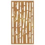 Adorno de pared de jardín acero corten diseño bambú 105x55 cm de , Carteles, copias y arte visual - Ref: Foro24-824481, Preci...