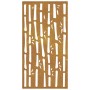 Adorno de pared de jardín acero corten diseño bambú 105x55 cm de , Carteles, copias y arte visual - Ref: Foro24-824481, Preci...