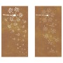 Adorno pared jardín 2 uds acero corten diseño flores 105x55 cm de , Carteles, copias y arte visual - Ref: Foro24-824495, Prec...