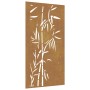 Adorno de pared de jardín acero corten diseño bambú 105x55 cm de , Carteles, copias y arte visual - Ref: Foro24-824506, Preci...