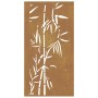 Adorno de pared de jardín acero corten diseño bambú 105x55 cm de , Carteles, copias y arte visual - Ref: Foro24-824506, Preci...