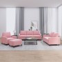 Juego de sofás con cojines 4 piezas terciopelo rosa de , Sofás - Ref: Foro24-3201489, Precio: 749,79 €, Descuento: %