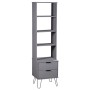 Estantería New York madera maciza de pino gris de , Librerías y estanterías - Ref: Foro24-321142, Precio: 80,88 €, Descuento: %
