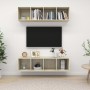 Muebles de salón de pared 2 uds madera ingeniería roble Sonoma de , Muebles TV - Ref: Foro24-3079784, Precio: 118,64 €, Descu...
