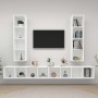 Muebles de salón de pared 4 piezas madera de ingeniería blanco de , Muebles TV - Ref: Foro24-3079889, Precio: 228,41 €, Descu...