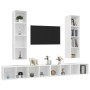 Muebles de salón de pared 4 piezas madera de ingeniería blanco de , Muebles TV - Ref: Foro24-3079889, Precio: 228,41 €, Descu...