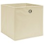 Cajas de almacenaje 4 uds tela no tejida crema 28x28x28 cm de , Cestas para almacenaje - Ref: Foro24-325215, Precio: 22,65 €,...