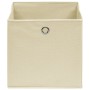 Cajas de almacenaje 4 uds tela no tejida crema 28x28x28 cm de , Cestas para almacenaje - Ref: Foro24-325215, Precio: 22,65 €,...