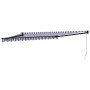 Toldo retráctil aluminio y tela azul y blanco 4,5x3 m de , Toldos - Ref: Foro24-3154449, Precio: 272,93 €, Descuento: %