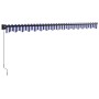 Toldo retráctil aluminio y tela azul y blanco 4,5x3 m de , Toldos - Ref: Foro24-3154449, Precio: 272,93 €, Descuento: %