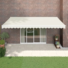 Toldo retráctil automático color crema 5x3 m de , Toldos - Ref: Foro24-3154480, Precio: 486,52 €, Descuento: -5%%