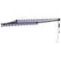 Toldo retráctil automático azul y blanco 3x2,5 m de , Toldos - Ref: Foro24-3154496, Precio: 285,35 €, Descuento: %