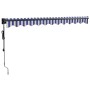 Toldo retráctil automático azul y blanco 3x2,5 m de , Toldos - Ref: Foro24-3154496, Precio: 285,35 €, Descuento: %