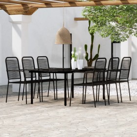 Comprar Juego de comedor de jardín 7 piezas negro
