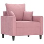 Juego de sofás con cojines 3 piezas terciopelo rosa de , Sofás - Ref: Foro24-3201683, Precio: 709,24 €, Descuento: %