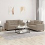 Juego de sofás con cojines 2 piezas tela microfibra gris taupe de , Sofás - Ref: Foro24-3202326, Precio: 538,01 €, Descuento:...