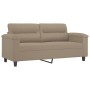 Juego de sofás con cojines 2 piezas tela microfibra gris taupe de , Sofás - Ref: Foro24-3202326, Precio: 538,01 €, Descuento:...