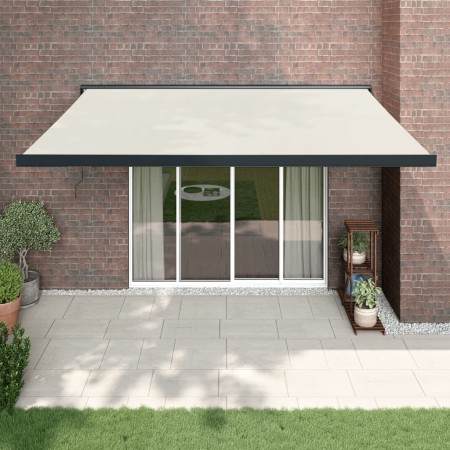 Toldo retráctil aluminio y tela color crema 4x3 m de , Toldos - Ref: Foro24-3154553, Precio: 509,35 €, Descuento: %
