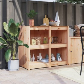 Mueble de cocina de exterior madera maciza de pino 106x55x92 cm de , Armarios de cocina - Ref: Foro24-832353, Precio: 178,91 ...