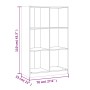 Estantería de madera maciza de pino 70x33x110 cm de , Librerías y estanterías - Ref: Foro24-836141, Precio: 106,36 €, Descuen...
