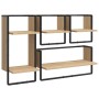 Estantes pared con barras 4 pzas madera ingeniería roble Sonoma de , Estantes y estanterías - Ref: Foro24-836309, Precio: 55,...