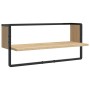 Estantes pared con barras 4 pzas madera ingeniería roble Sonoma de , Estantes y estanterías - Ref: Foro24-836309, Precio: 55,...